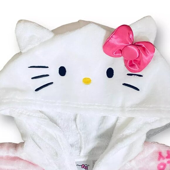 Hello Kitty One-Piece Fleece Pajamas Size Medium Women's - Picture 4 of 5